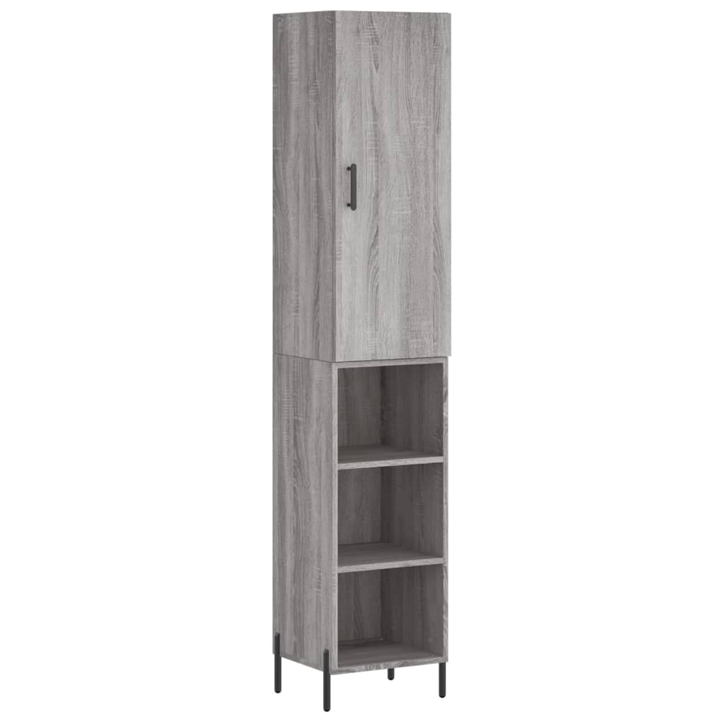 Buffet haut Sonoma gris 34,5x34x180 cm Bois d'ingénierie - XIOS
