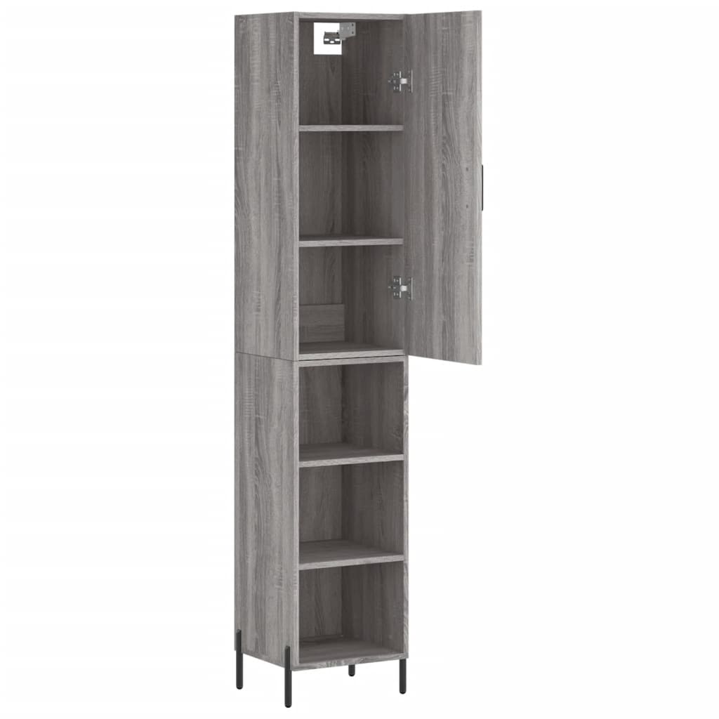 Buffet haut Sonoma gris 34,5x34x180 cm Bois d'ingénierie - XIOS