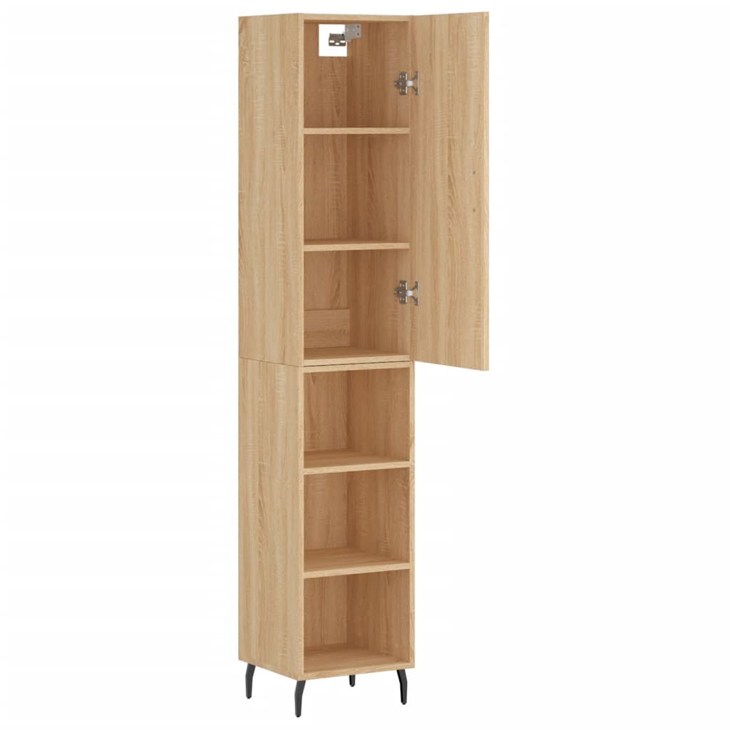 Buffet haut Chêne sonoma 34,5x34x180 cm Bois d'ingénierie - XIOS