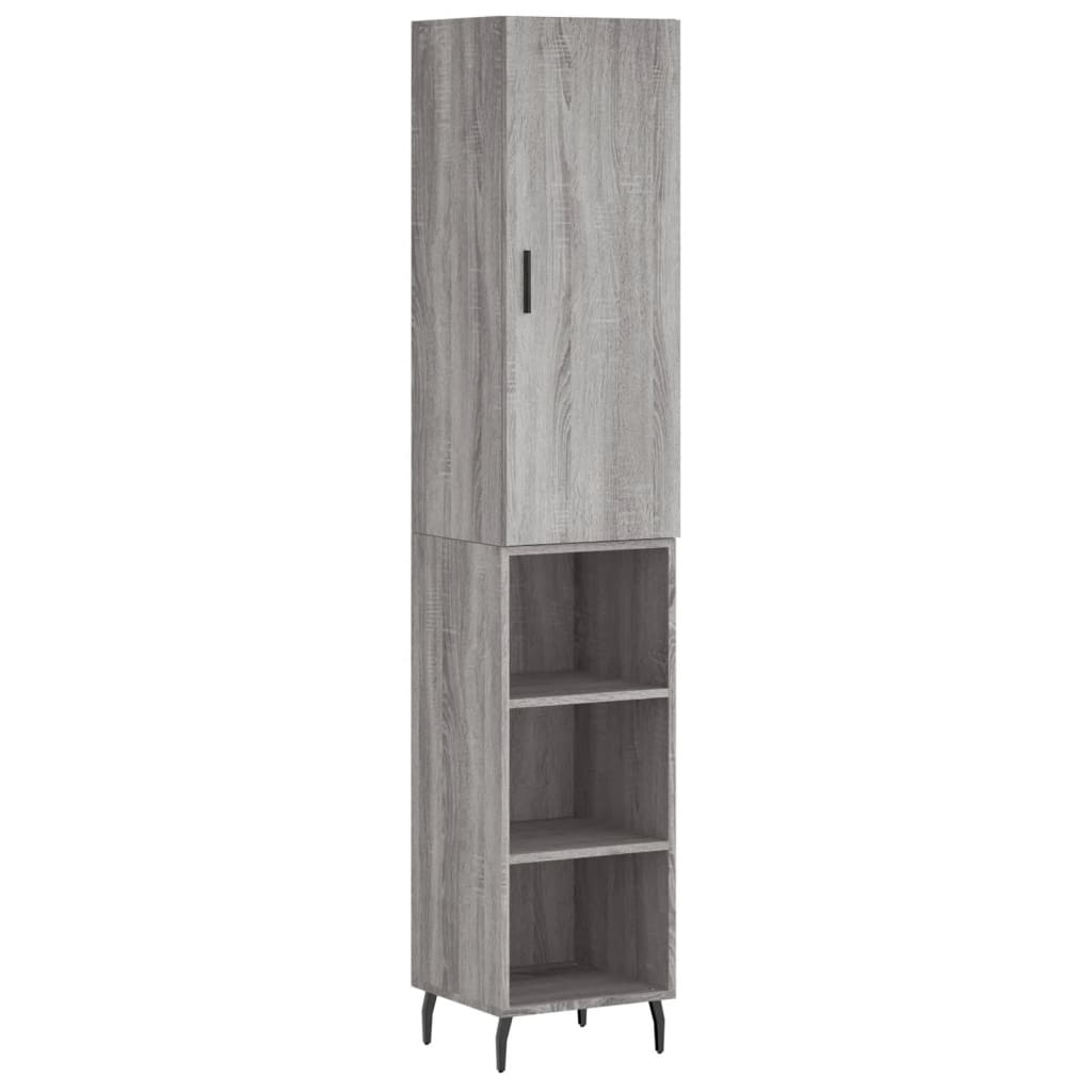 Buffet haut Sonoma gris 34,5x34x180 cm Bois d'ingénierie - XIOS
