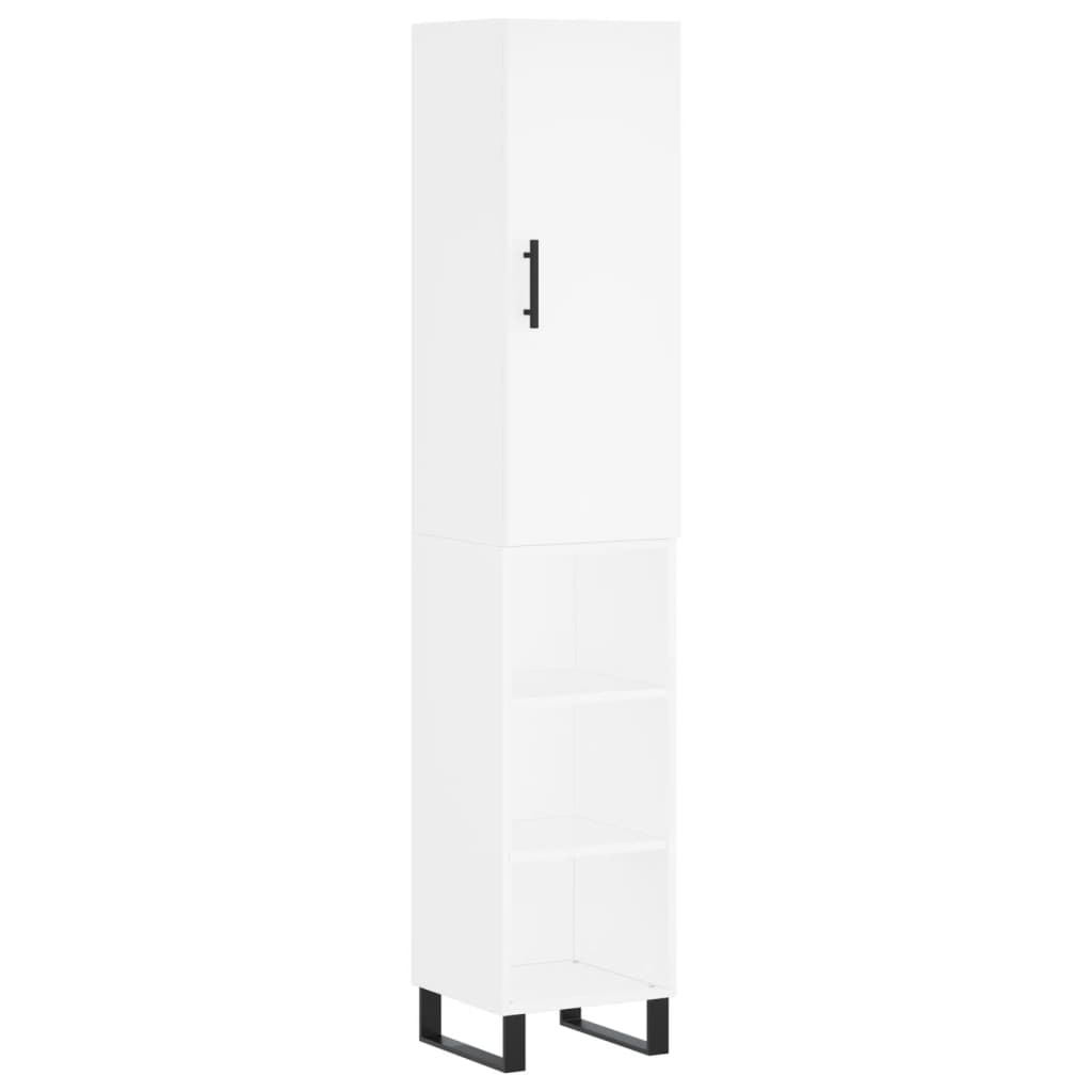 Buffet haut Blanc 34,5x34x180 cm Bois d'ingénierie - XIOS