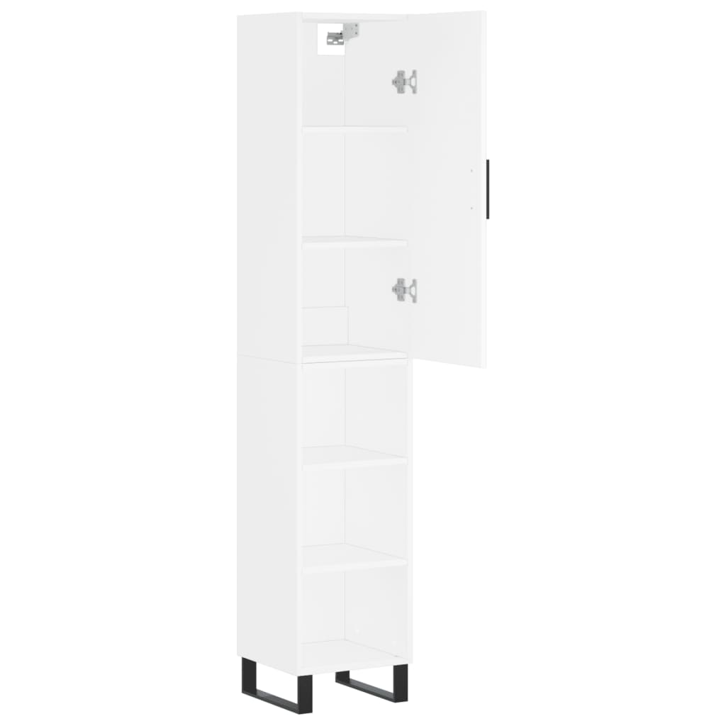 Buffet haut Blanc 34,5x34x180 cm Bois d'ingénierie - XIOS