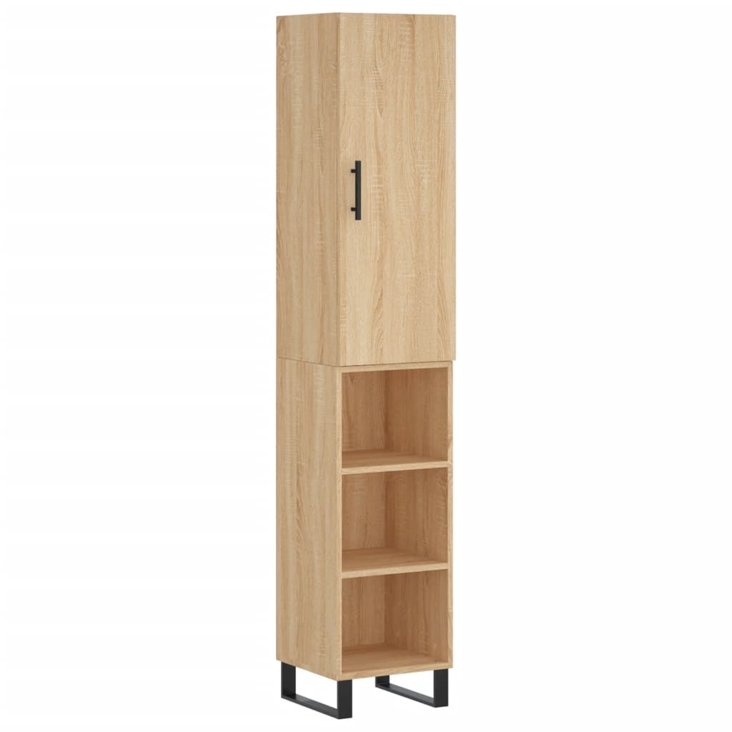 Buffet haut Chêne sonoma 34,5x34x180 cm Bois d'ingénierie - XIOS