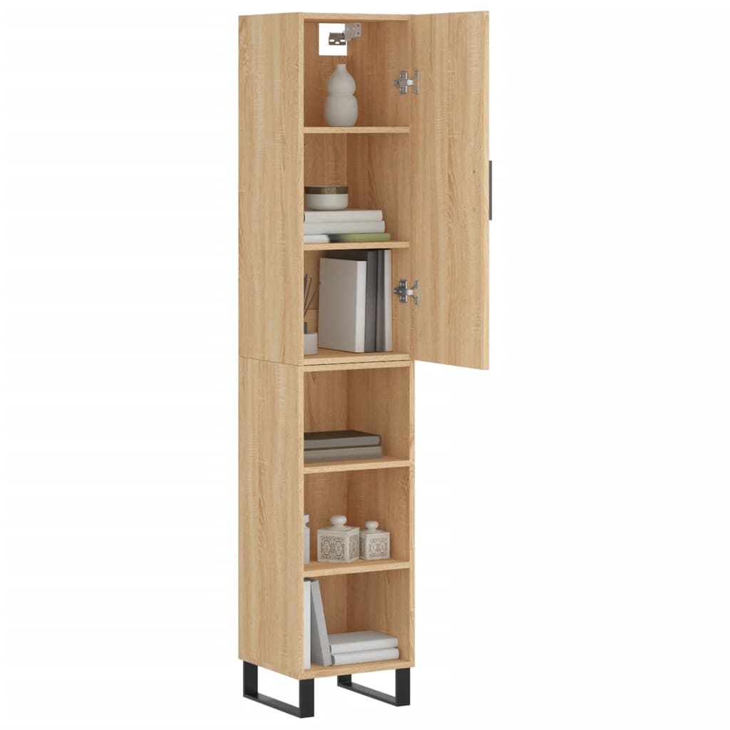 Buffet haut Chêne sonoma 34,5x34x180 cm Bois d'ingénierie - XIOS