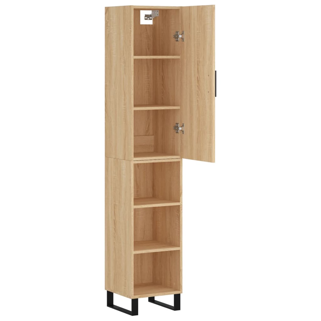 Buffet haut Chêne sonoma 34,5x34x180 cm Bois d'ingénierie - XIOS