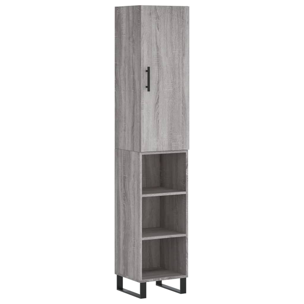 Buffet haut Sonoma gris 34,5x34x180 cm Bois d'ingénierie - XIOS