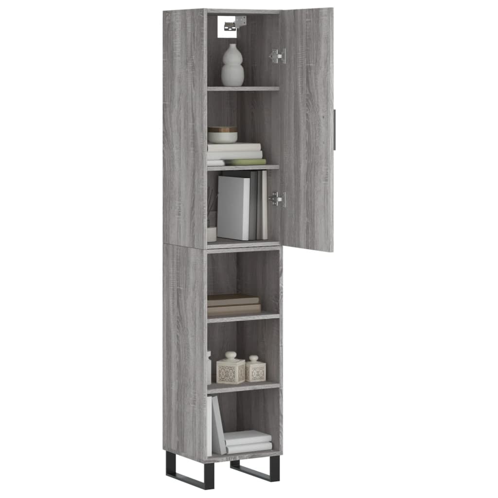 Buffet haut Sonoma gris 34,5x34x180 cm Bois d'ingénierie - XIOS