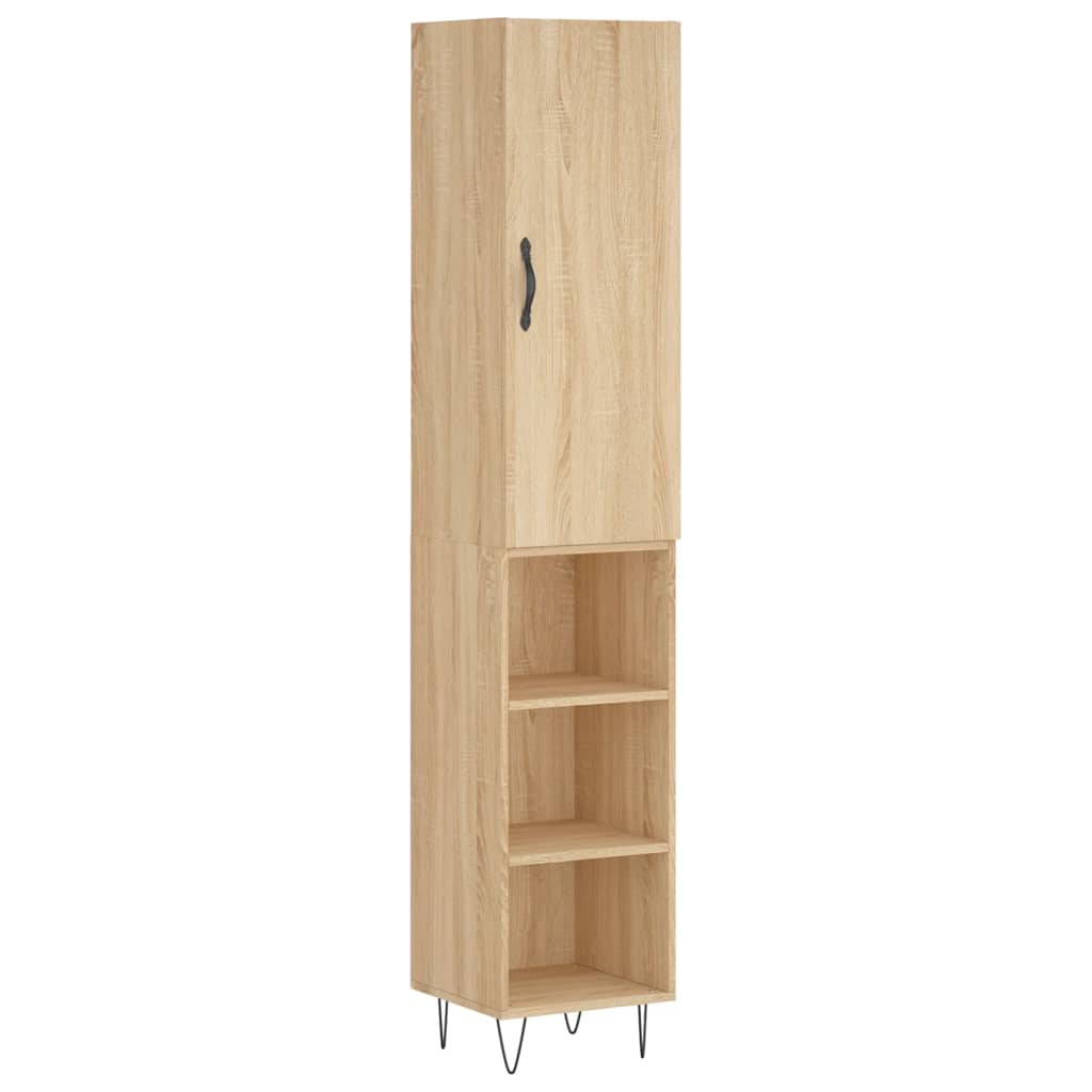 Buffet haut Chêne sonoma 34,5x34x180 cm Bois d'ingénierie - XIOS