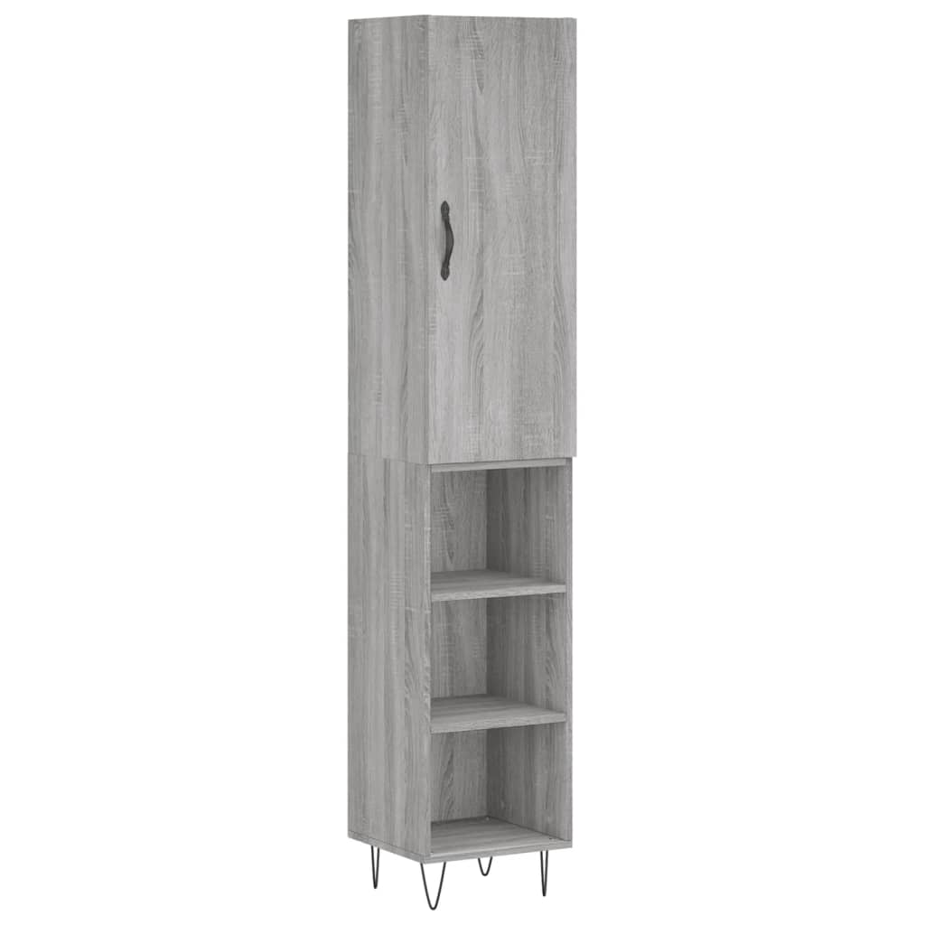 Buffet haut Sonoma gris 34,5x34x180 cm Bois d'ingénierie - XIOS