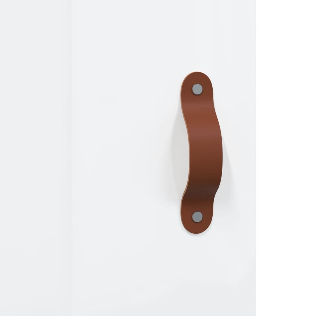 Buffet haut Blanc brillant 34,5x34x180 cm Bois d'ingénierie - XIOS