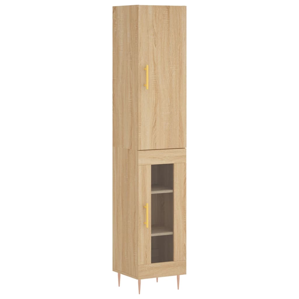Buffet haut Chêne sonoma 34,5x34x180 cm Bois d'ingénierie - XIOS