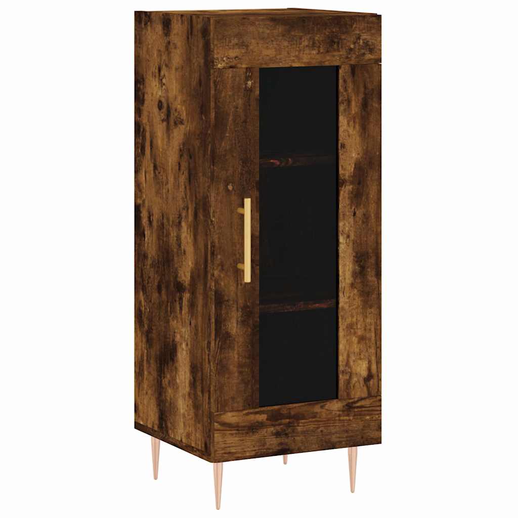 Buffet haut Chêne fumé 34,5x34x180 cm Bois d'ingénierie - XIOS