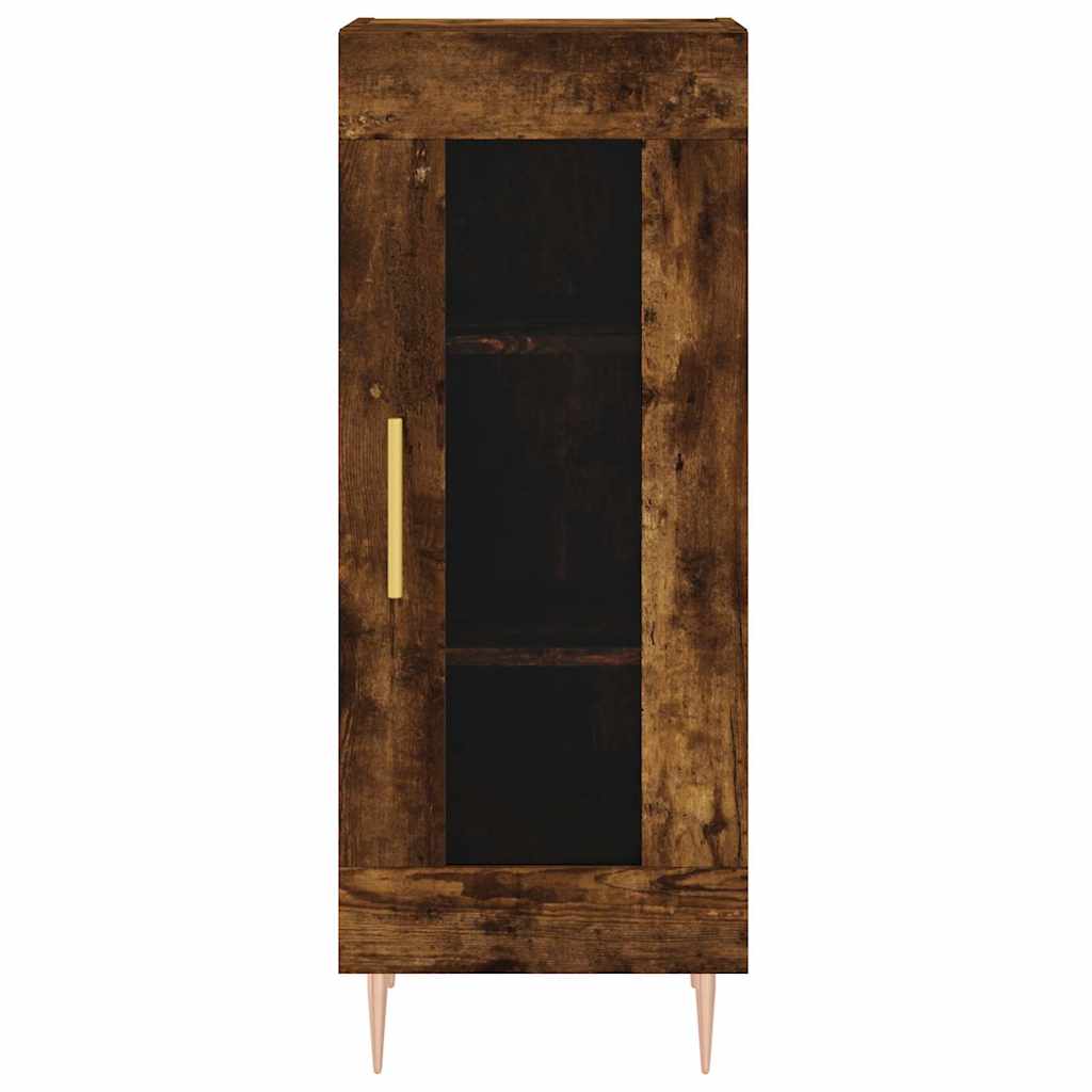 Buffet haut Chêne fumé 34,5x34x180 cm Bois d'ingénierie - XIOS