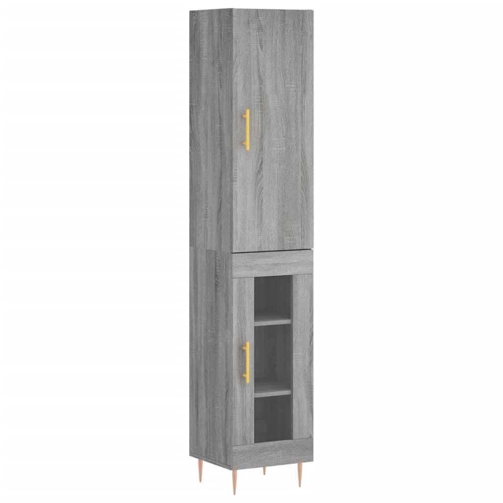 Buffet haut Sonoma gris 34,5x34x180 cm Bois d'ingénierie - XIOS