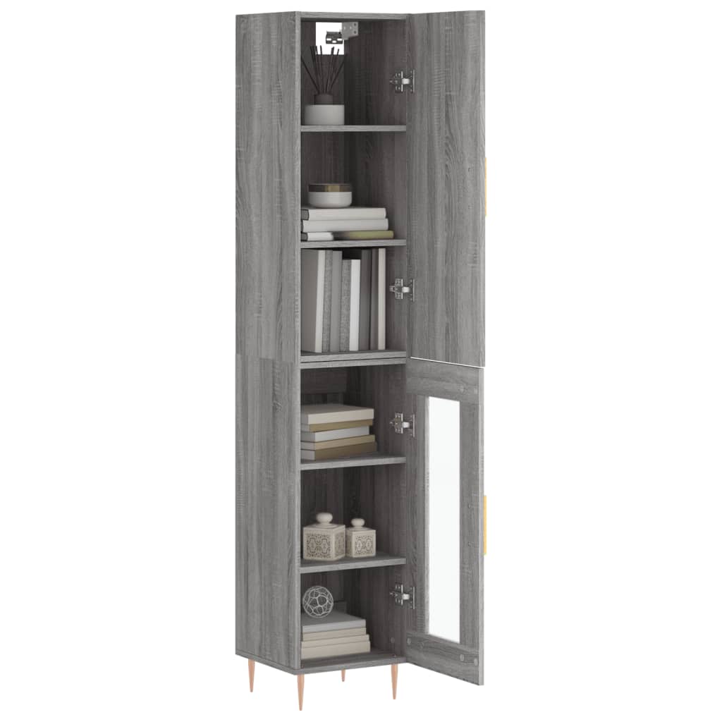 Buffet haut Sonoma gris 34,5x34x180 cm Bois d'ingénierie - XIOS