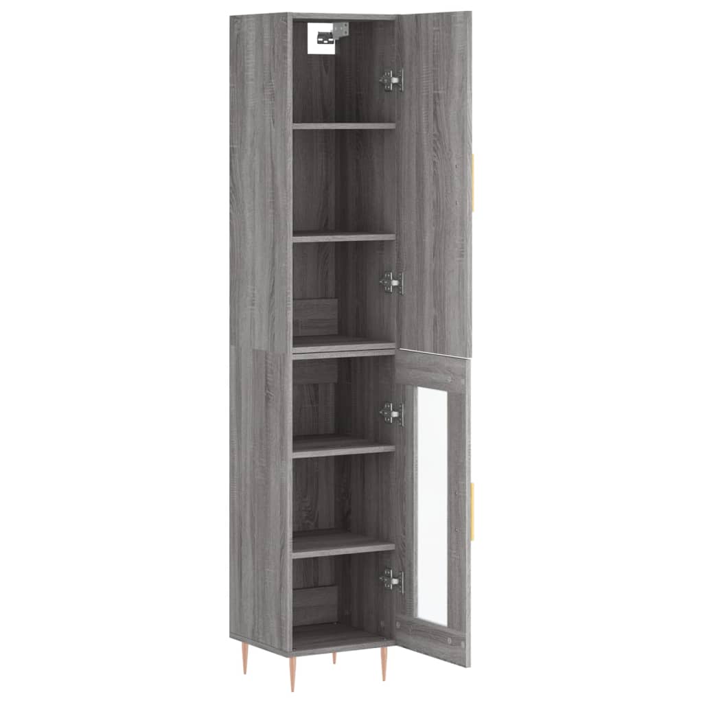 Buffet haut Sonoma gris 34,5x34x180 cm Bois d'ingénierie - XIOS