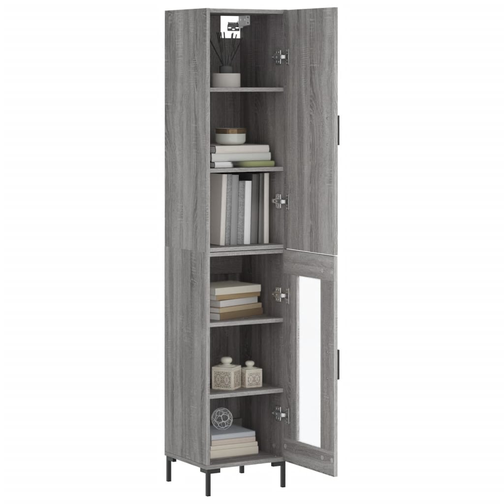 Buffet haut Sonoma gris 34,5x34x180 cm Bois d'ingénierie - XIOS