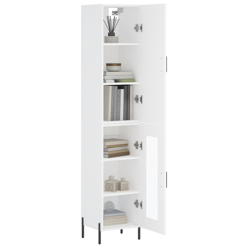 Buffet haut Blanc 34,5x34x180 cm Bois d'ingénierie - XIOS