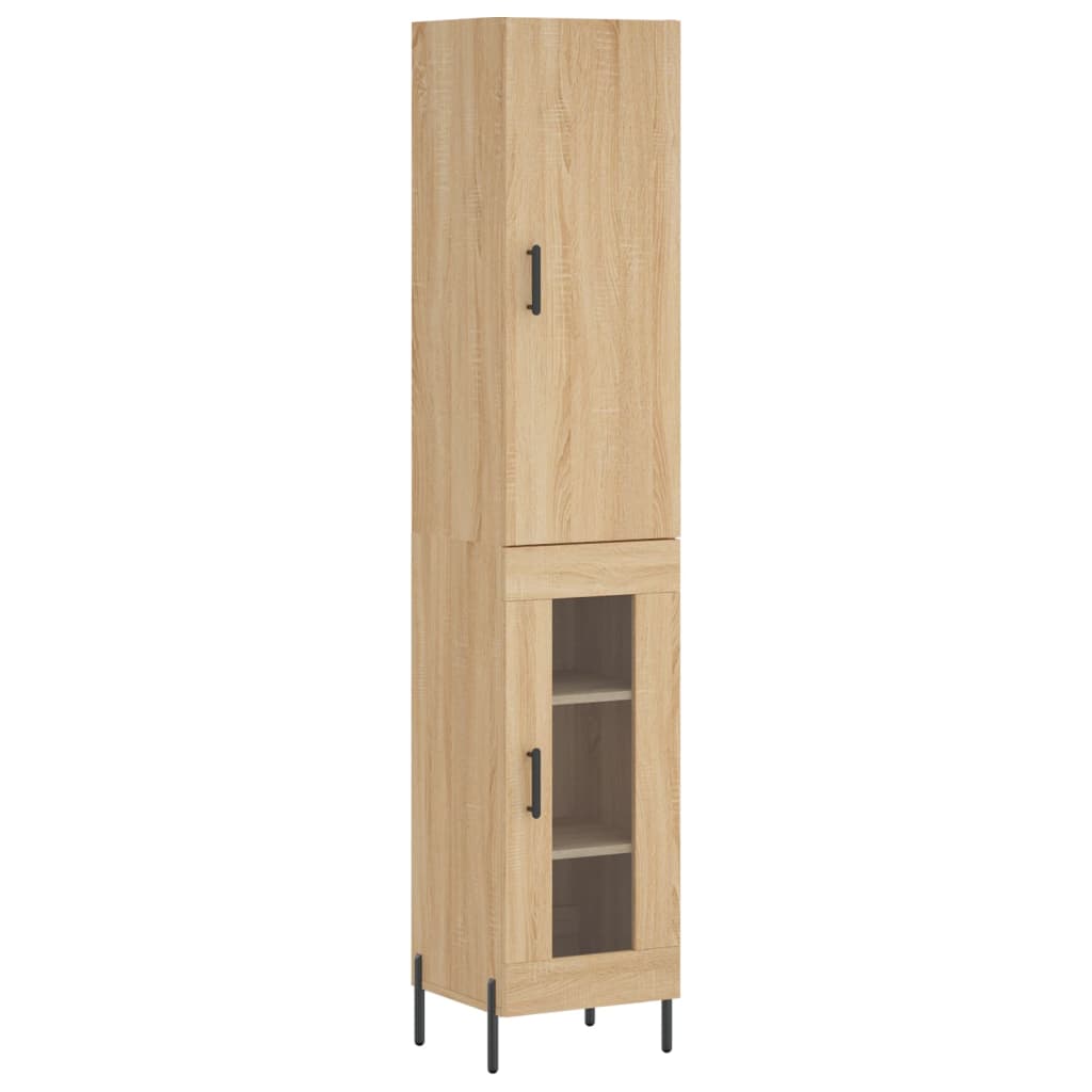Buffet haut Chêne sonoma 34,5x34x180 cm Bois d'ingénierie - XIOS