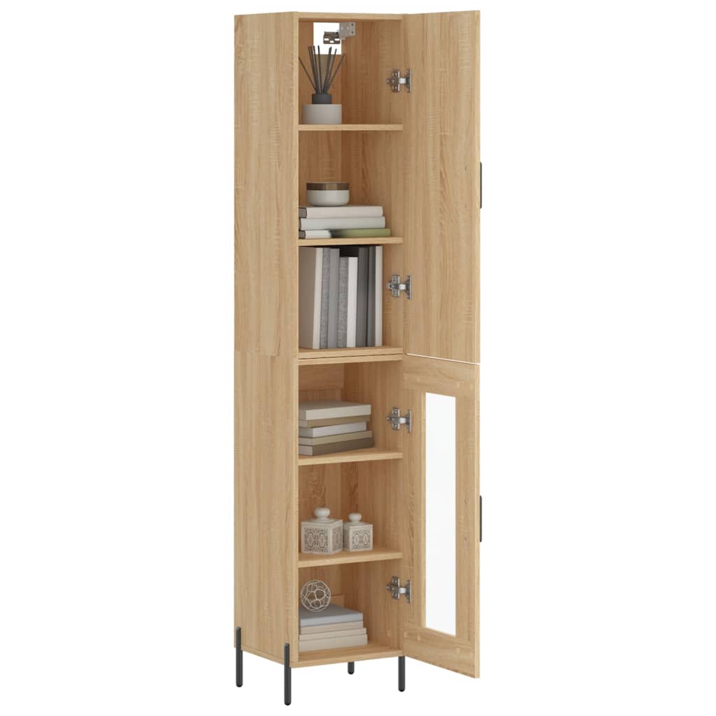 Buffet haut Chêne sonoma 34,5x34x180 cm Bois d'ingénierie - XIOS