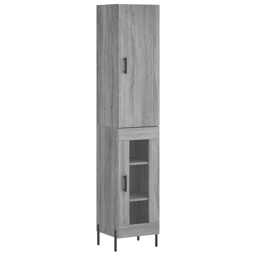 Buffet haut Sonoma gris 34,5x34x180 cm Bois d'ingénierie - XIOS