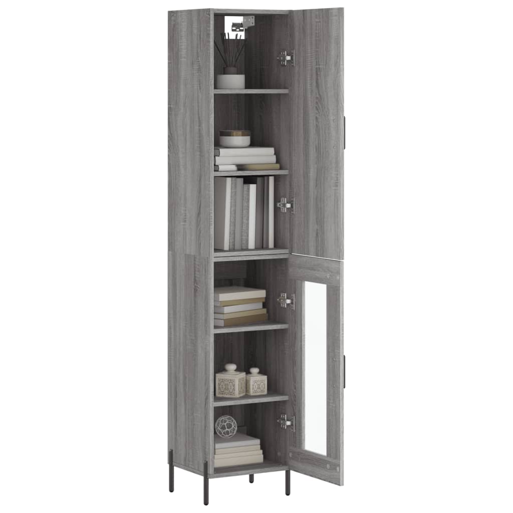 Buffet haut Sonoma gris 34,5x34x180 cm Bois d'ingénierie - XIOS