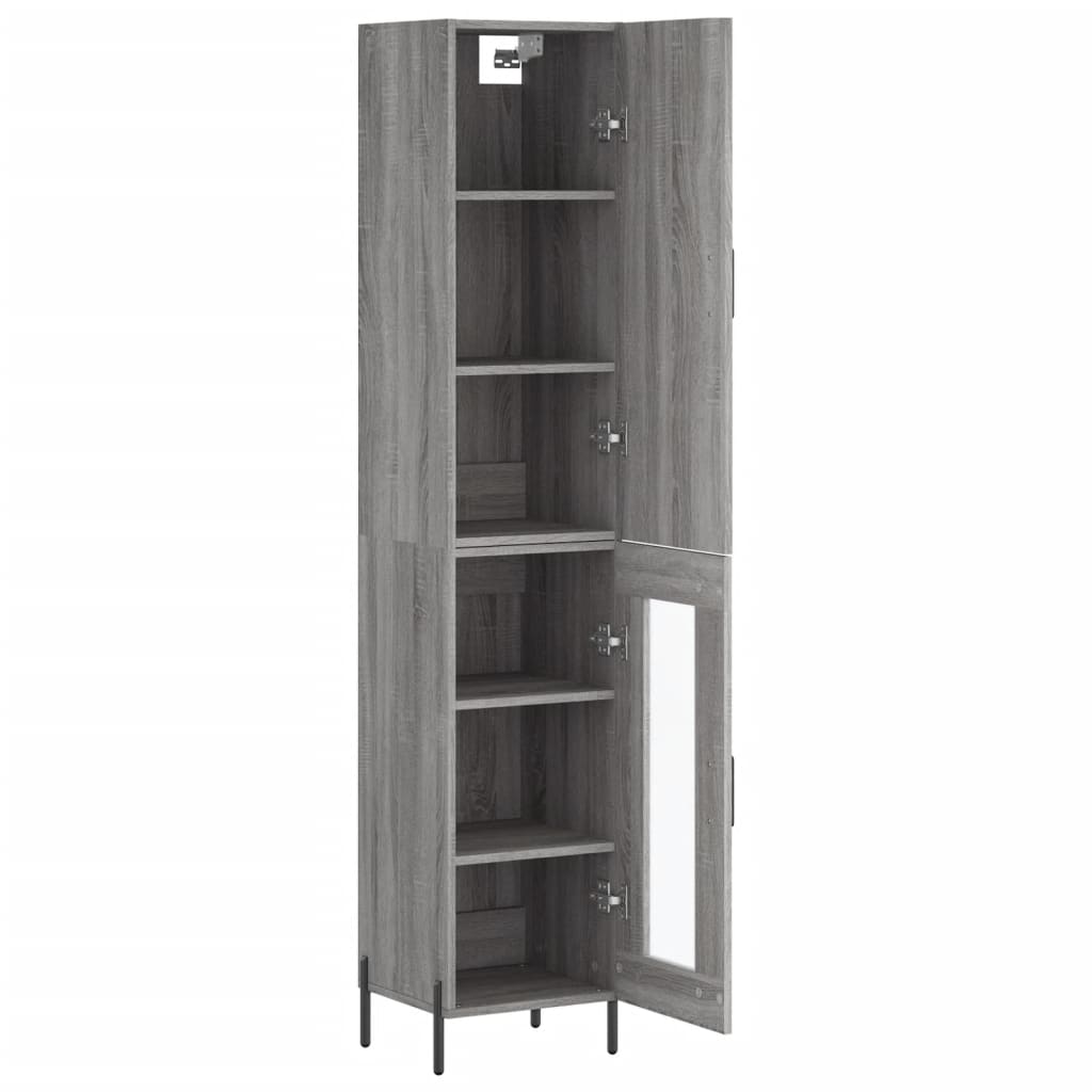 Buffet haut Sonoma gris 34,5x34x180 cm Bois d'ingénierie - XIOS
