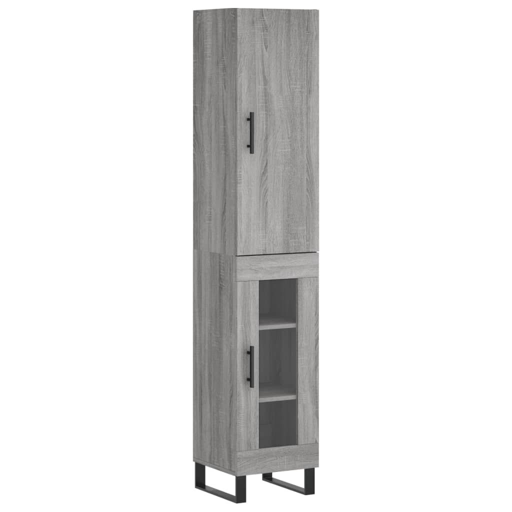 Buffet haut Sonoma gris 34,5x34x180 cm Bois d'ingénierie - XIOS
