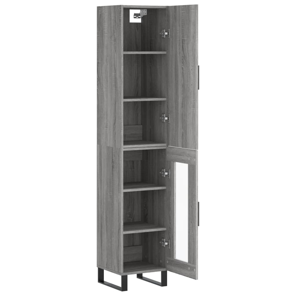 Buffet haut Sonoma gris 34,5x34x180 cm Bois d'ingénierie - XIOS
