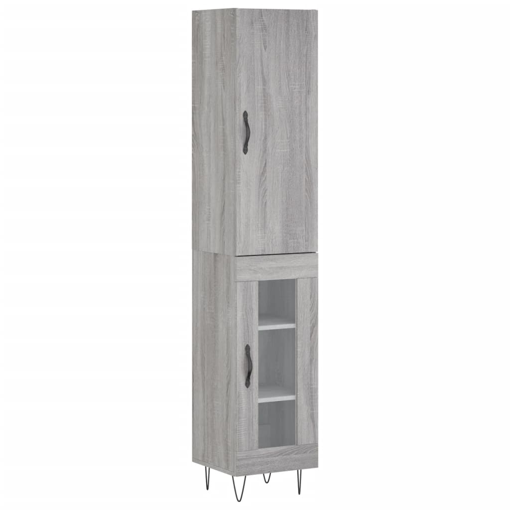 Buffet haut Sonoma gris 34,5x34x180 cm Bois d'ingénierie - XIOS
