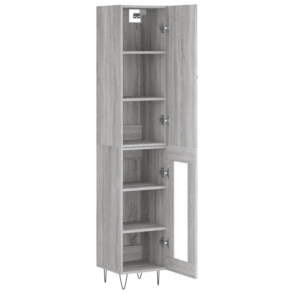 Buffet haut Sonoma gris 34,5x34x180 cm Bois d'ingénierie - XIOS