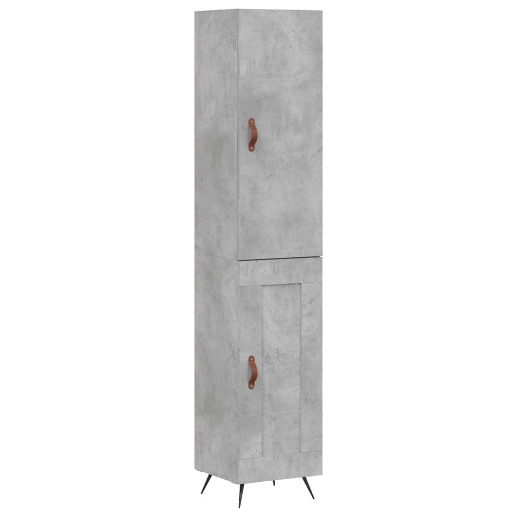 Buffet haut Gris béton 34,5x34x180 cm Bois d'ingénierie - XIOS