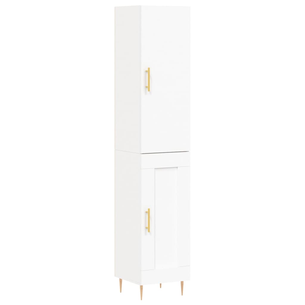 Buffet haut Blanc 34,5x34x180 cm Bois d'ingénierie - XIOS