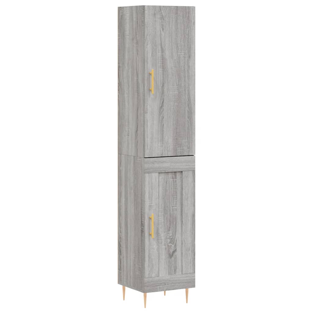 Buffet haut Sonoma gris 34,5x34x180 cm Bois d'ingénierie - XIOS