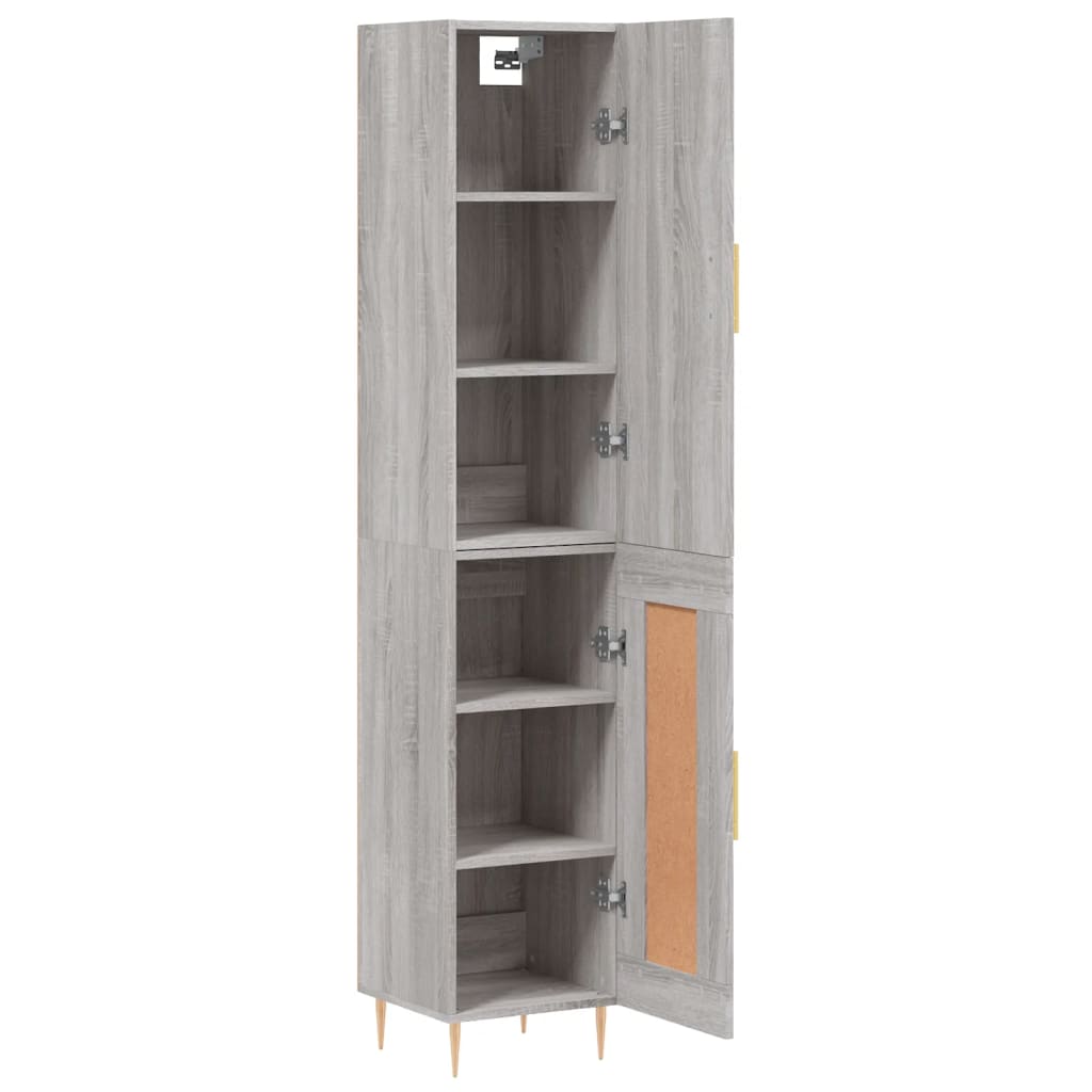 Buffet haut Sonoma gris 34,5x34x180 cm Bois d'ingénierie - XIOS