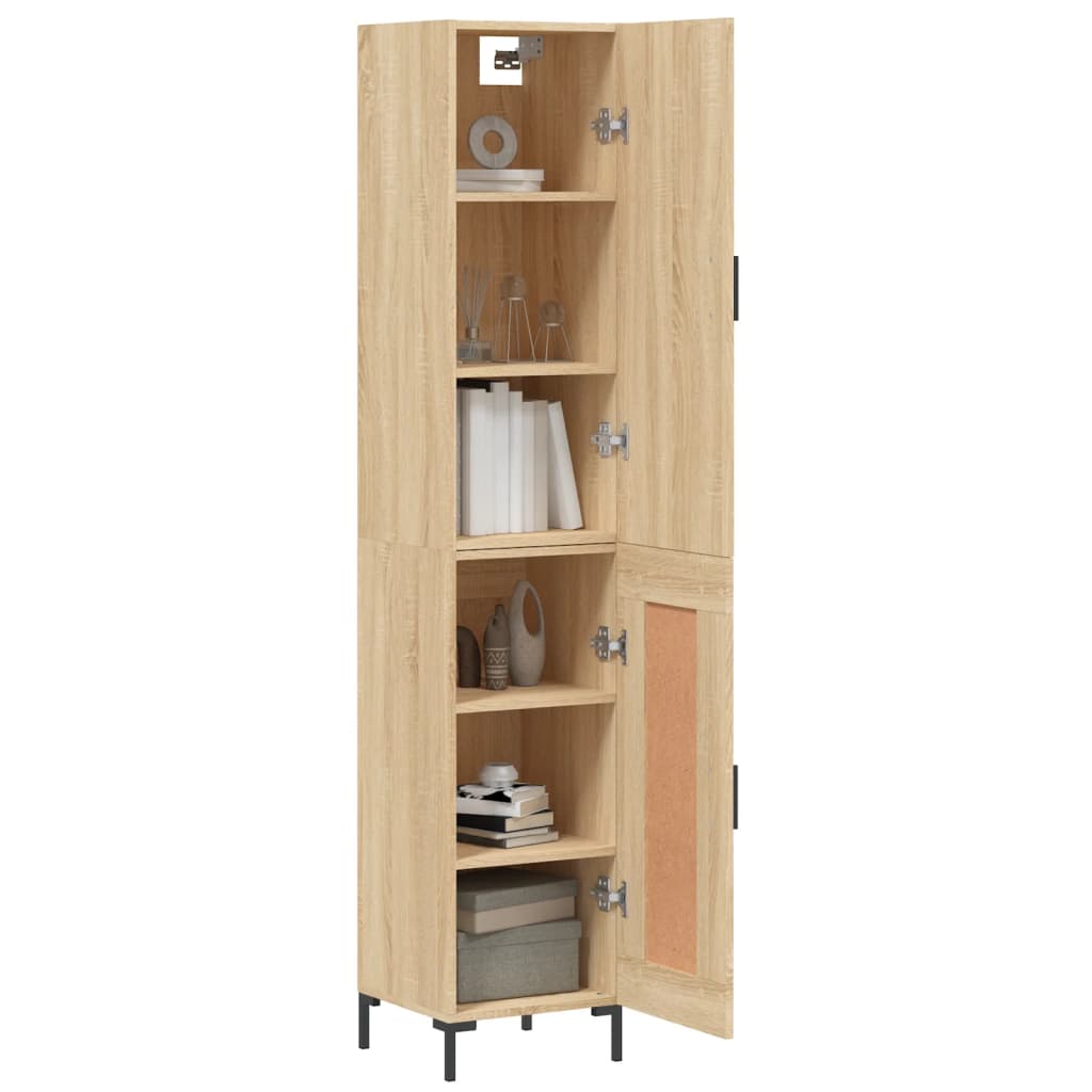 Buffet haut Chêne sonoma 34,5x34x180 cm Bois d'ingénierie - XIOS