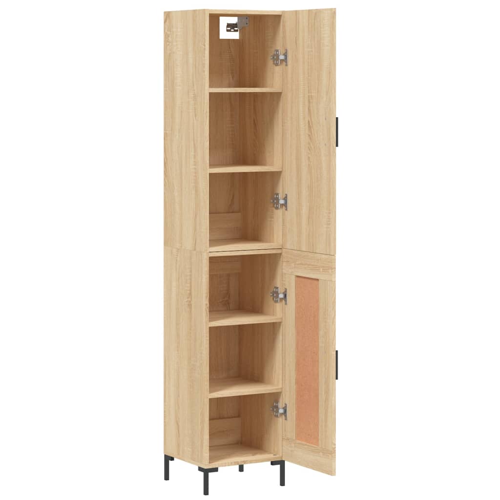 Buffet haut Chêne sonoma 34,5x34x180 cm Bois d'ingénierie - XIOS