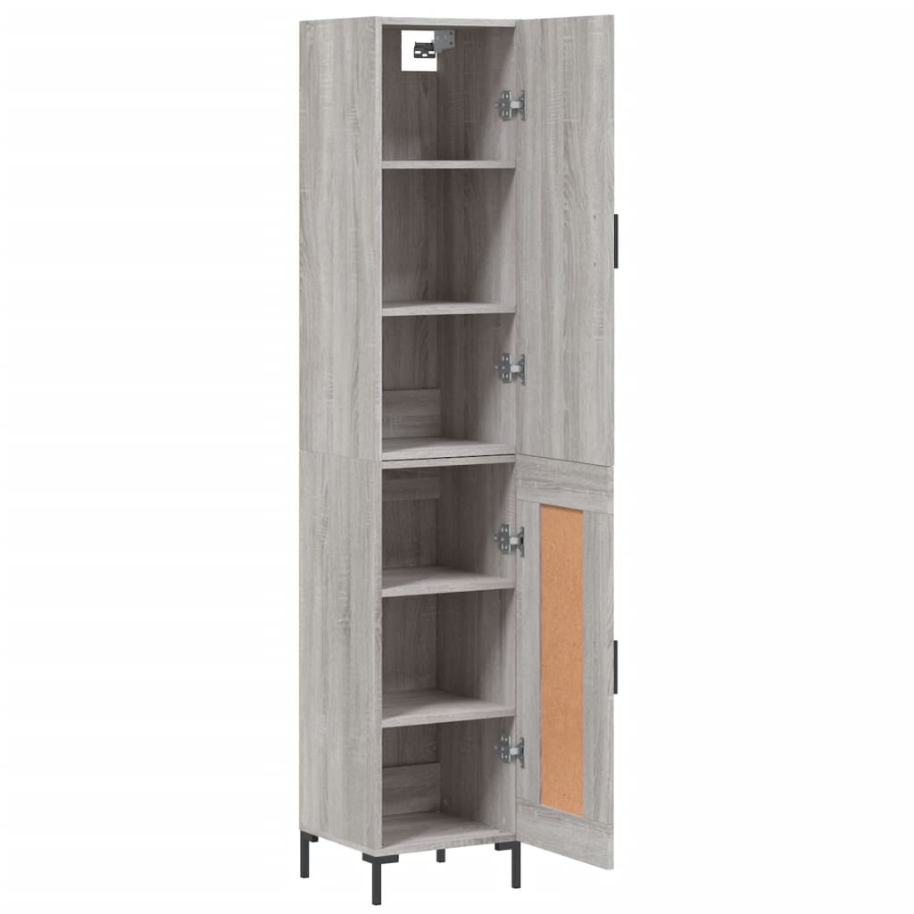 Buffet haut Sonoma gris 34,5x34x180 cm Bois d'ingénierie - XIOS