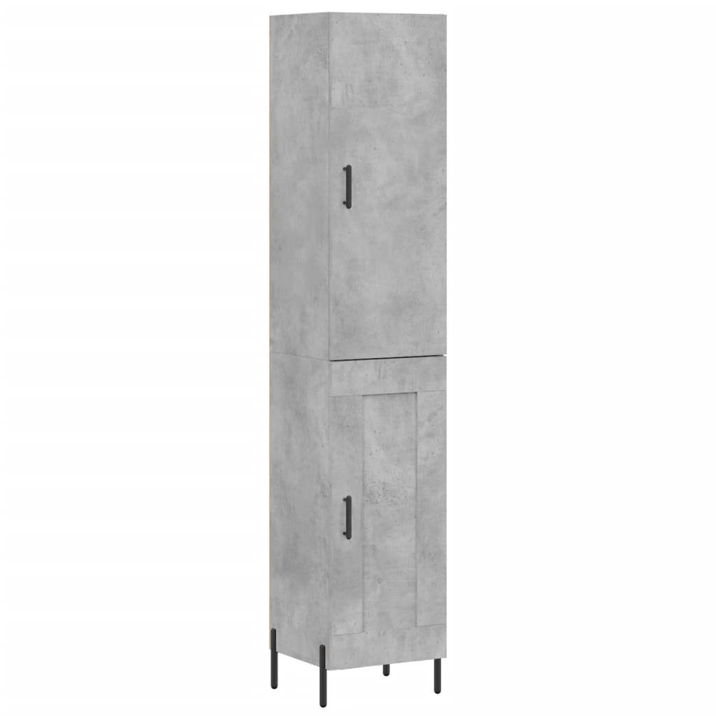 Buffet haut Gris béton 34,5x34x180 cm Bois d'ingénierie - XIOS