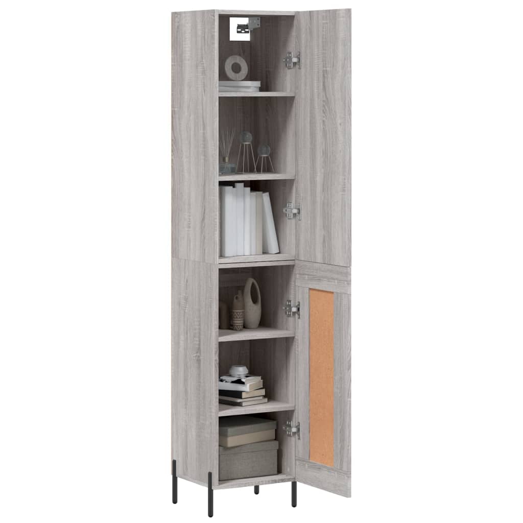 Buffet haut Sonoma gris 34,5x34x180 cm Bois d'ingénierie - XIOS