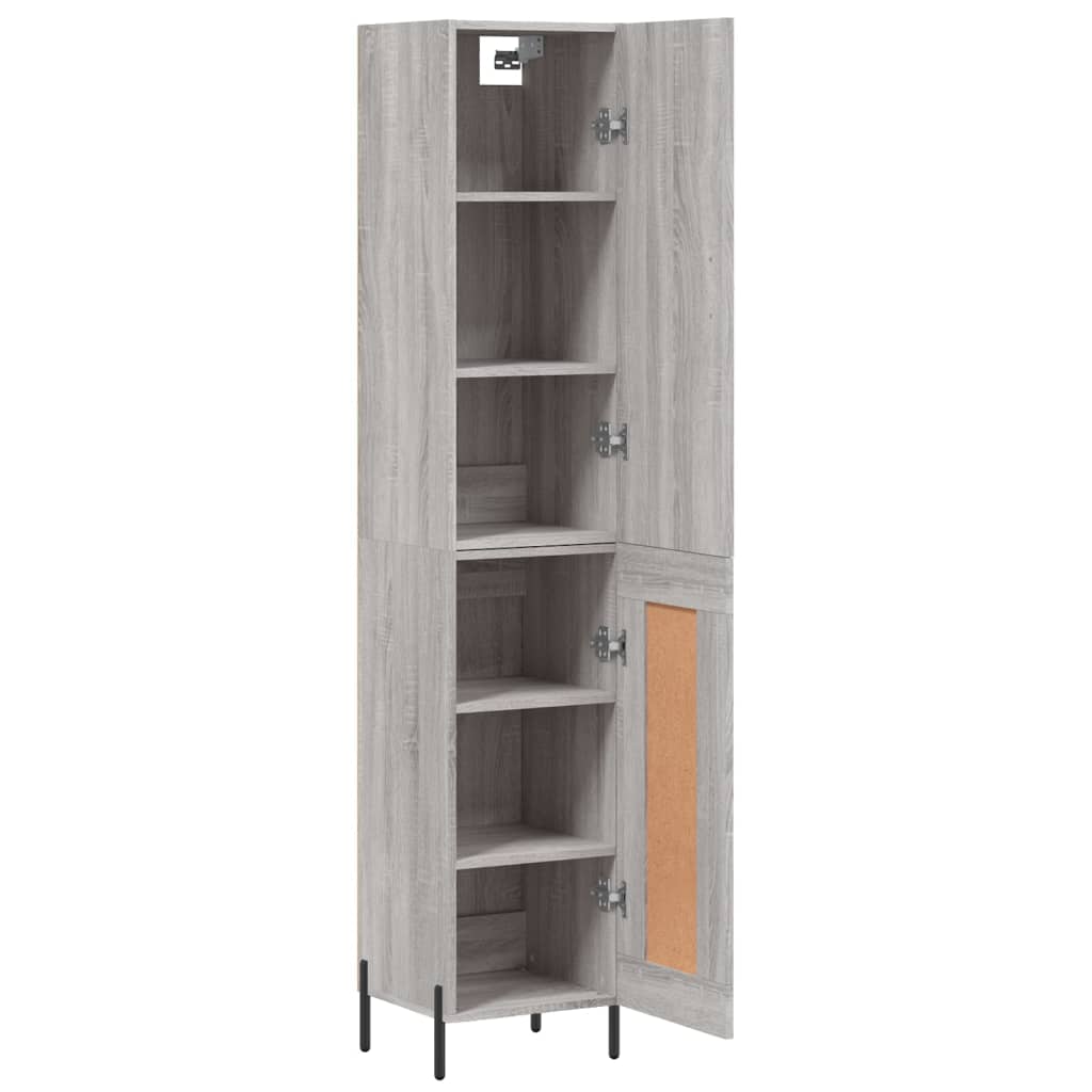 Buffet haut Sonoma gris 34,5x34x180 cm Bois d'ingénierie - XIOS
