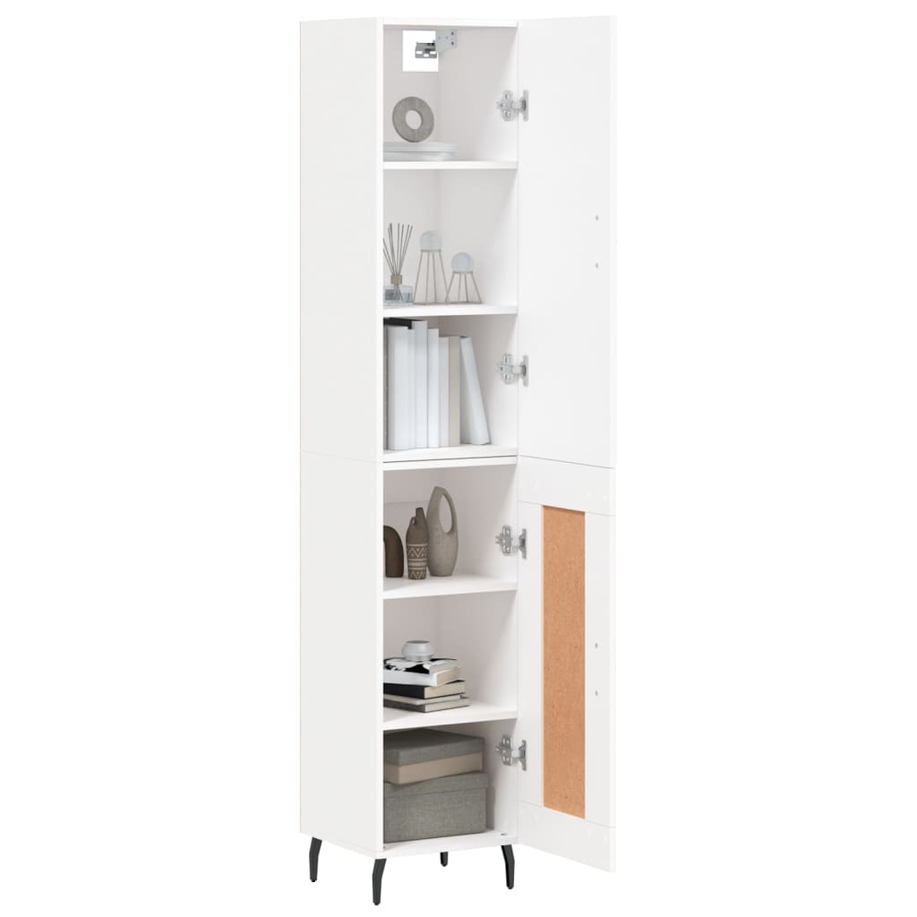 Buffet haut Blanc 34,5x34x180 cm Bois d'ingénierie - XIOS