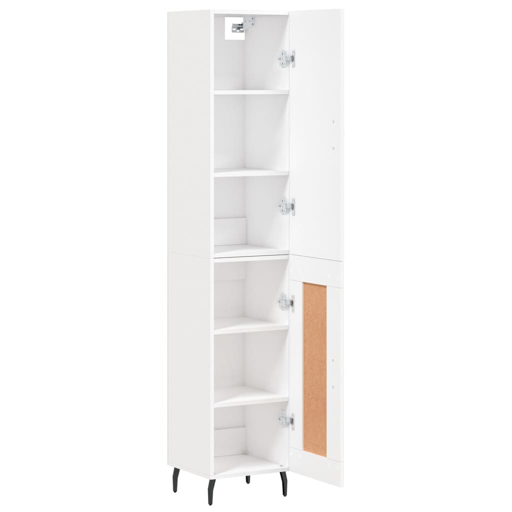 Buffet haut Blanc 34,5x34x180 cm Bois d'ingénierie - XIOS