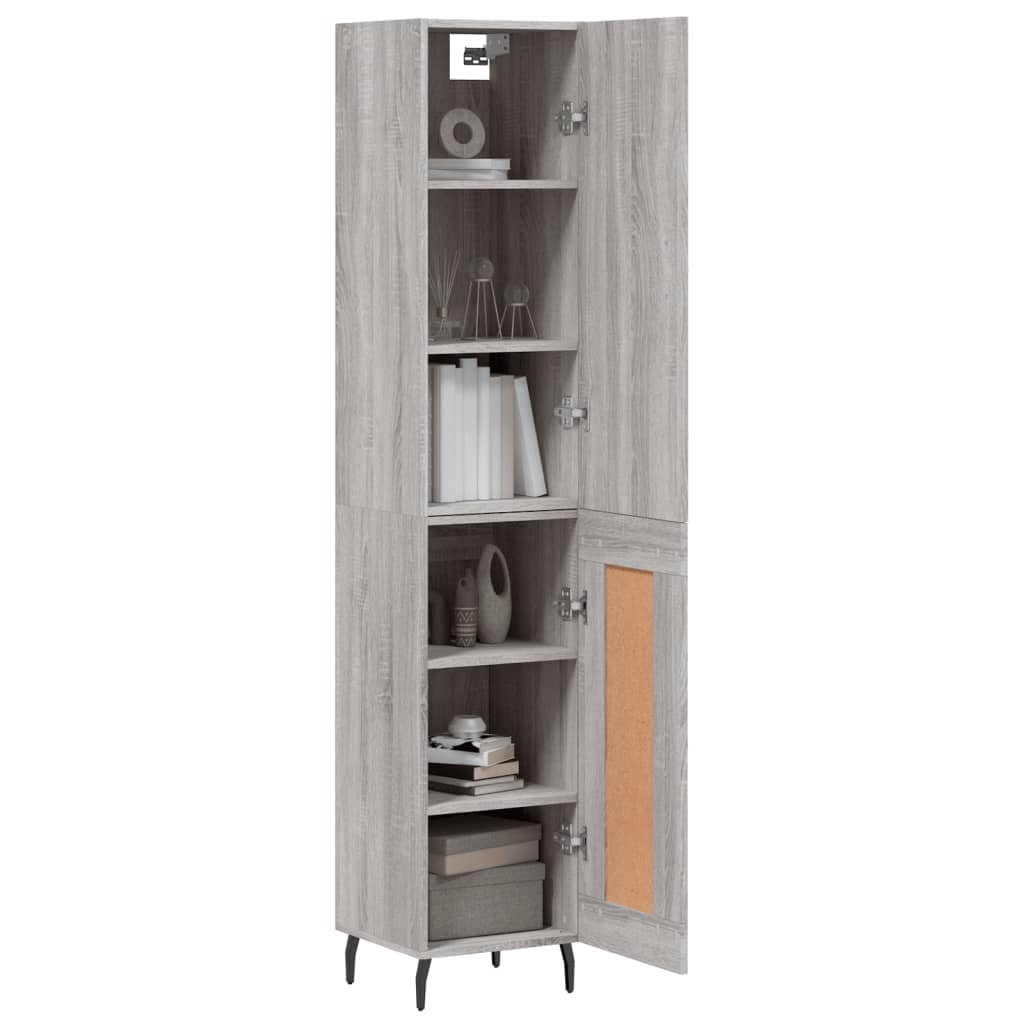 Buffet haut Sonoma gris 34,5x34x180 cm Bois d'ingénierie - XIOS