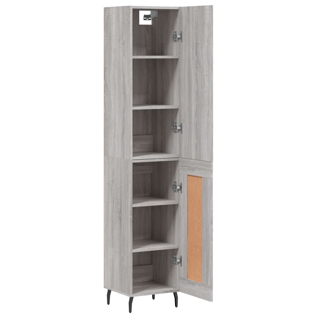 Buffet haut Sonoma gris 34,5x34x180 cm Bois d'ingénierie - XIOS