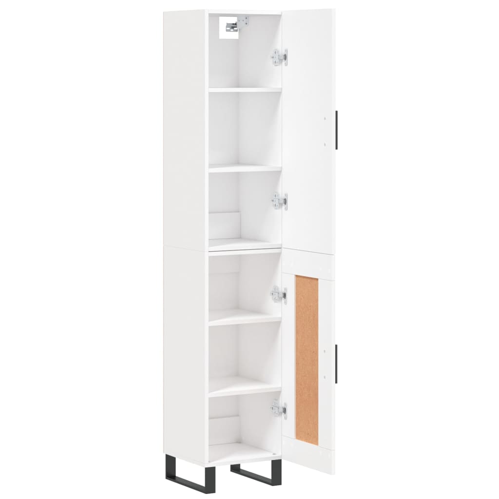 Buffet haut Blanc 34,5x34x180 cm Bois d'ingénierie - XIOS