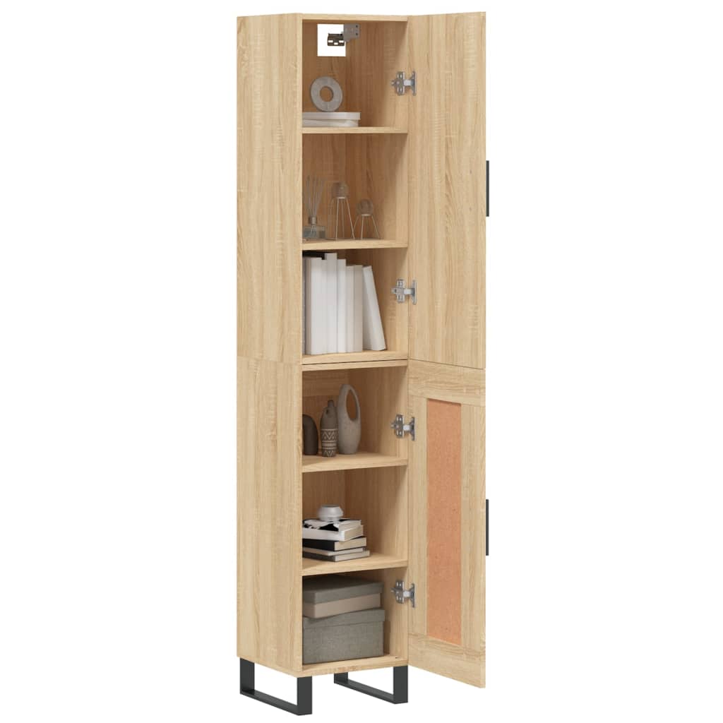 Buffet haut Chêne sonoma 34,5x34x180 cm Bois d'ingénierie - XIOS