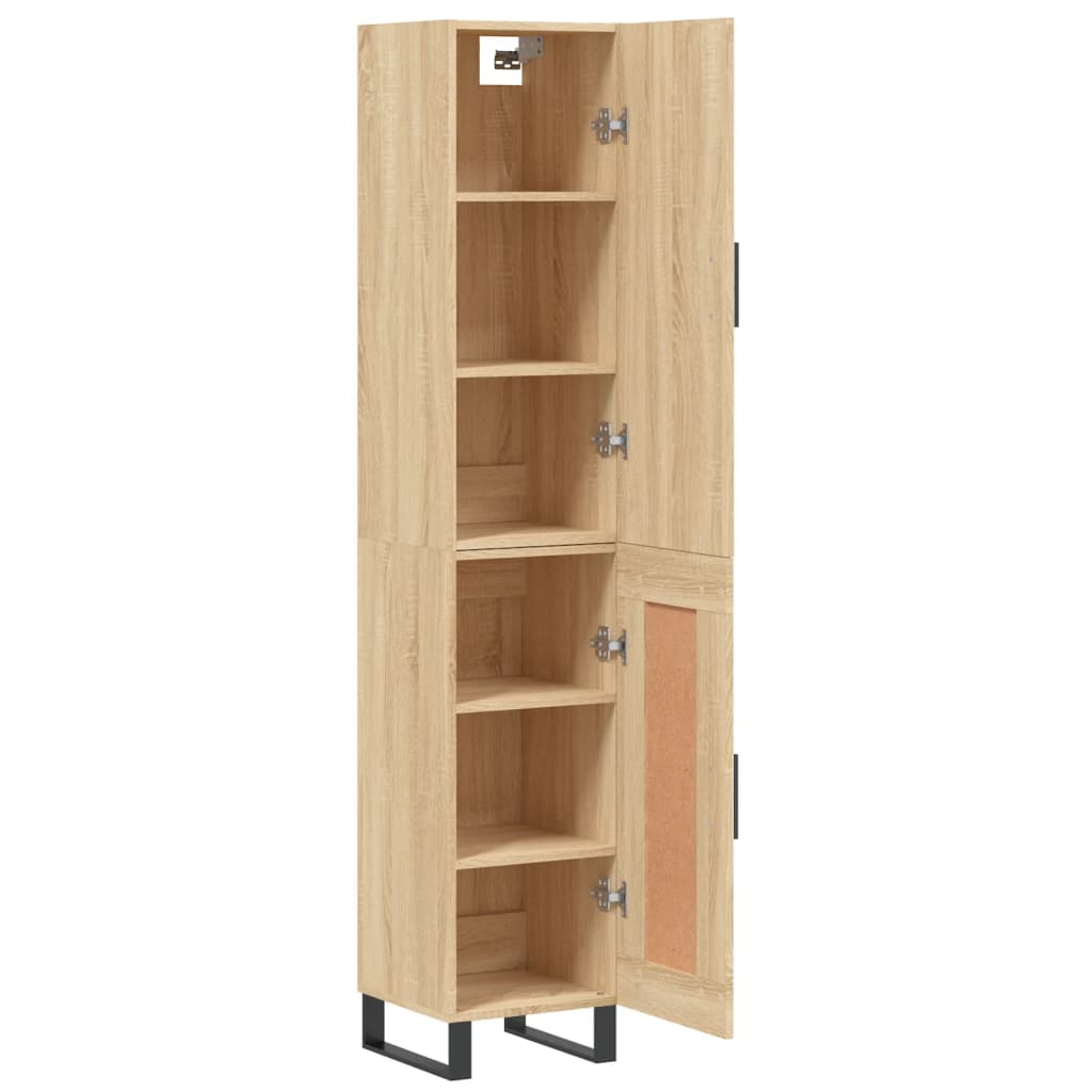 Buffet haut Chêne sonoma 34,5x34x180 cm Bois d'ingénierie - XIOS