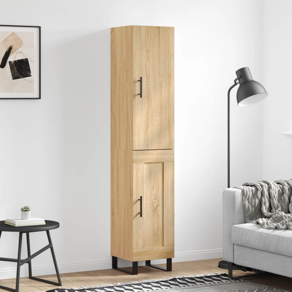 Buffet haut Chêne sonoma 34,5x34x180 cm Bois d'ingénierie - XIOS