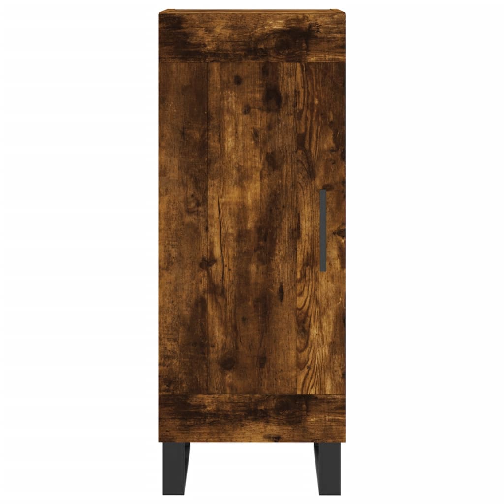 Buffet haut Chêne fumé 34,5x34x180 cm Bois d'ingénierie - XIOS